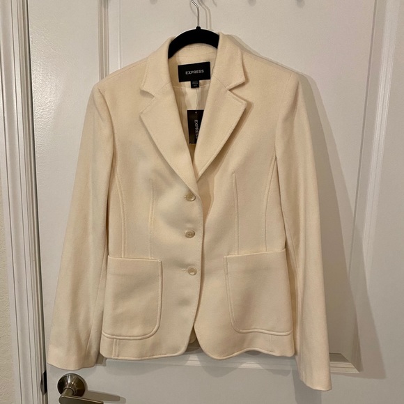 Express Jackets & Blazers - Express Cream Pea Coat
